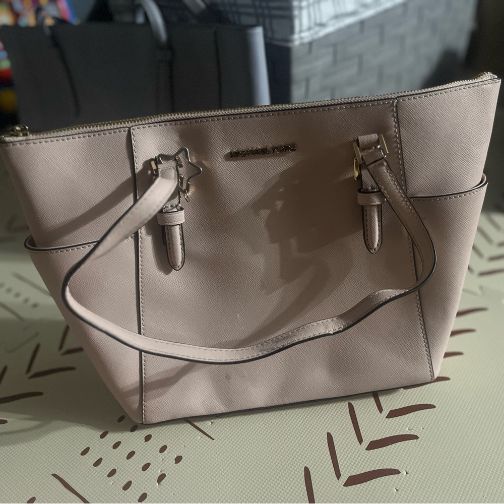 Michael Kors Pink Structured Tote Bag